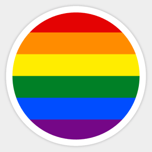 Subtle Minimalist Pride Flag LGBT Gay Lesbian Bisexual Transgender Equality Sticker